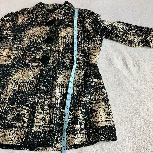 NWOT JM Collection Gold Metallic Print Jacket - Picture 11 of 15